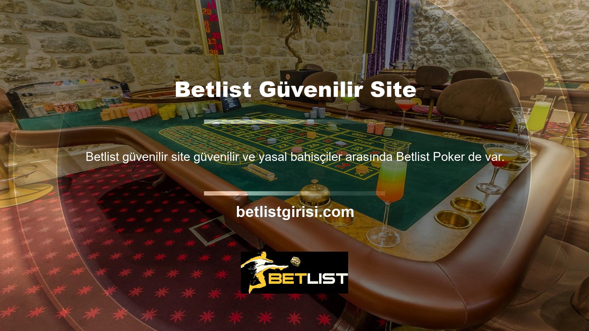 Türkiye poker sahnesinde aranan ve değer verilen firmalar arasında Betlist de yer alıyor